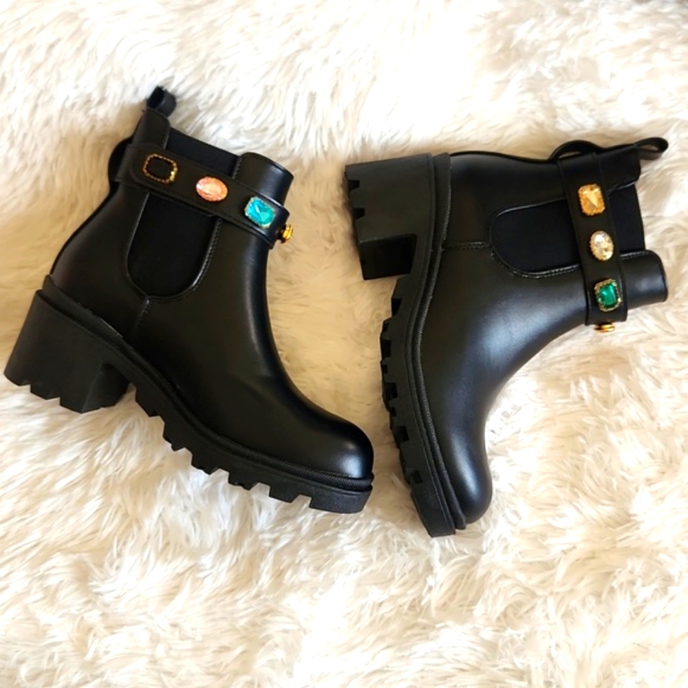 NEW JEWEL COMBAT BOOTS